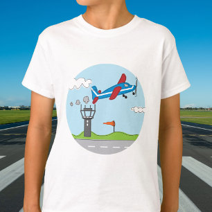 Camiseta Para Cima E Para Fora! Avião Cinto Para Pequenos A