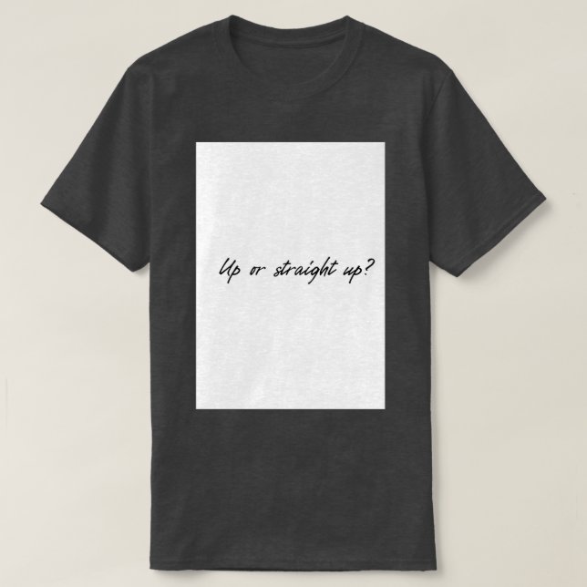 Camiseta Para cima ou Hetero (Frente do Design)
