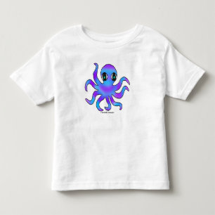 Camiseta para Criança - Polvo Azul Violeta (m)