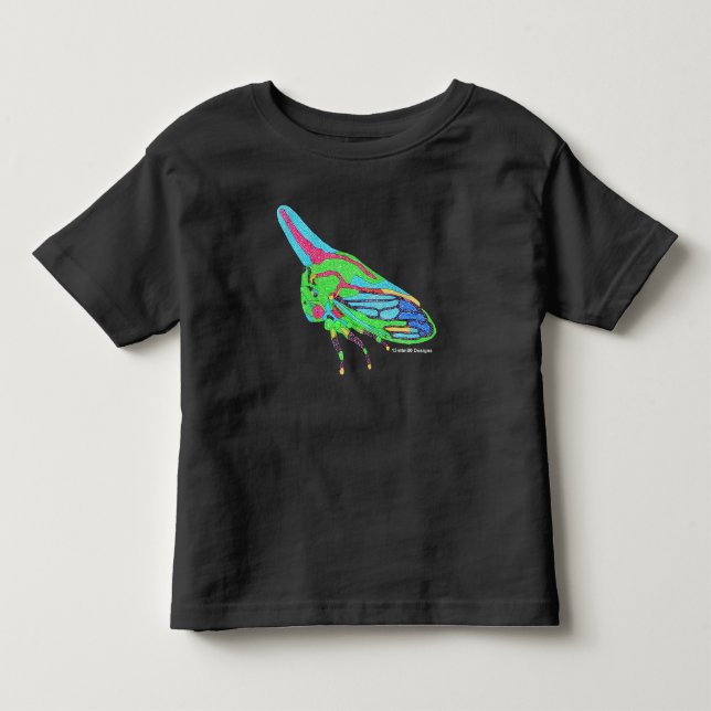 Camiseta para Criança (preta) - Oak Treehopper (Frente)