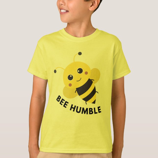 Camiseta para crianças abelha humilde (Frente)