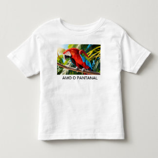 Camiseta para Crianças Arara Vermelha