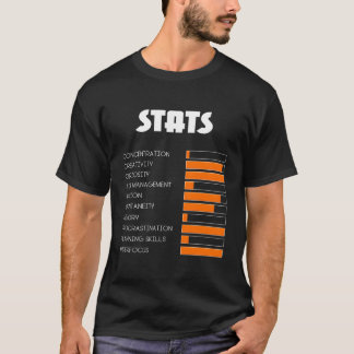 Camiseta Para Crianças Com Neurodiversidade Adhd Stats Home