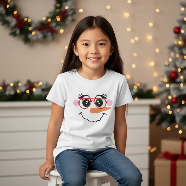 Camiseta para Crianças com Rosto de Menina Boneco  (Criador carregado)
