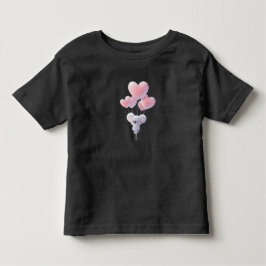 Camiseta para crianças com urso de pelúcia e balão
