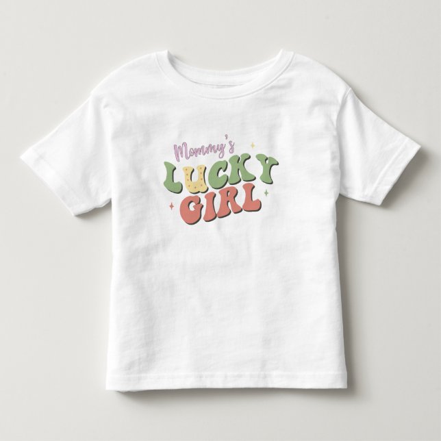 Camiseta para crianças Filha Sortuda da Mamãe (Frente)