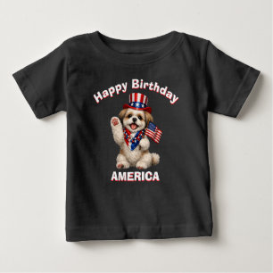 Camiseta para crianças Shih Tzu Filhote (2f) Patri