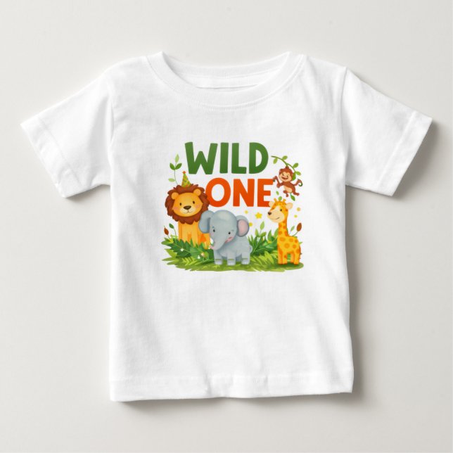 Camiseta para crianças Wild One 1º Aniversário (Frente)