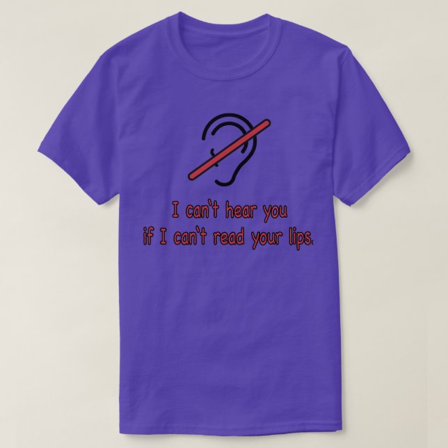 Camiseta Para deficientes auditivos (Frente do Design)