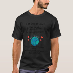 Camiseta Para Deus Amou Tanto o Mundo Versículo Bíblico Cri