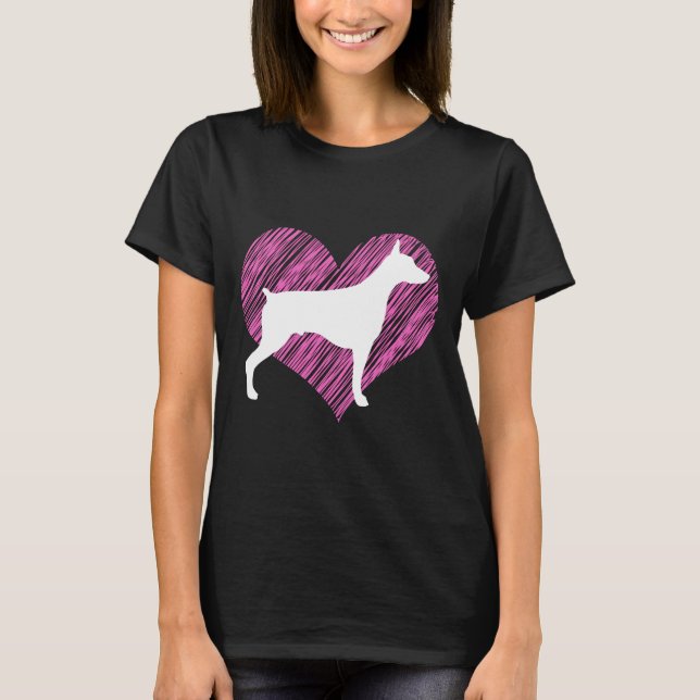 Camiseta Para Doberman Dog Lovers I Love Doberman Dog   (Frente)