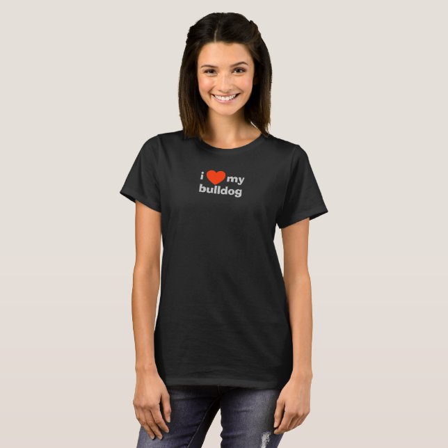 Camiseta para Dono de Bulldog (Frente Completa)