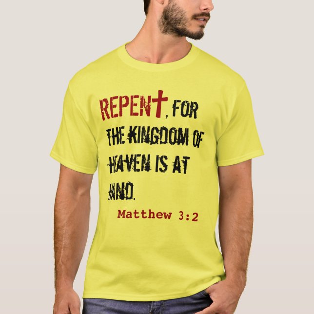Camiseta para ELE (adulto): 3:2 de Matthew + Actua o 3:19 (Frente)