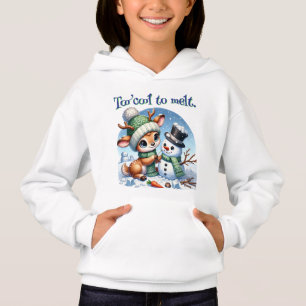 Camiseta Para Esfriar Para Derreter Capuz de Menina