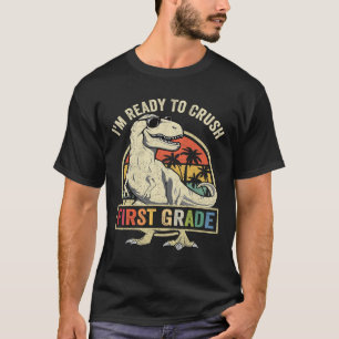 Camiseta Para Esmagar O Primeiro Dia De rua Da Escola Dinos