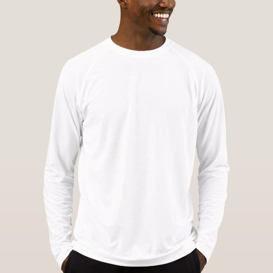Camiseta masculina justa de mangas compridas Sport-Tek Competitor, Branco