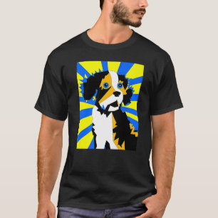 Camiseta Para Fã de Cachorrinho Fofo em Estilo de Arte Cani
