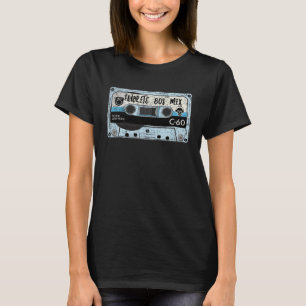 Camiseta para fãs de música dos anos 80 Fita cassete antiga