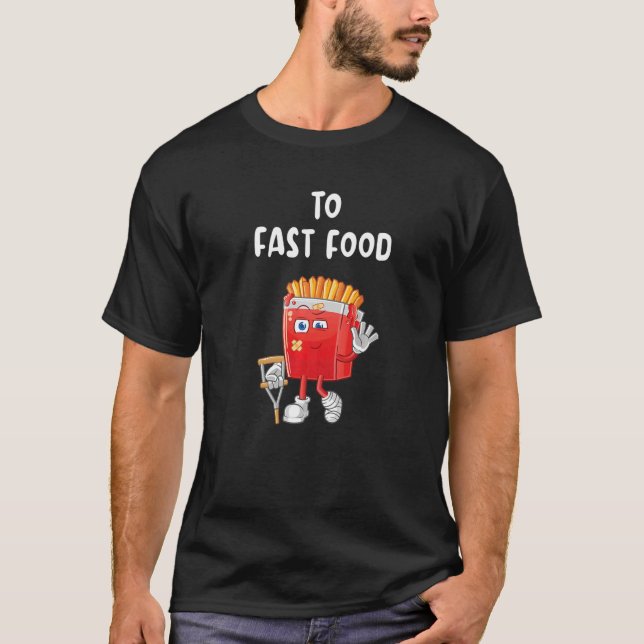 Camiseta Para Fritas de Comida Rápida de Comida Rápida (Frente)