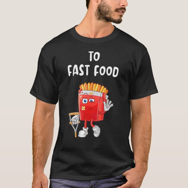 Camiseta Para Fritas de Comida Rápida de Comida Rápida (Frente)