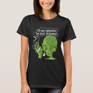 Camiseta para fumantes feitos com paixão com alienígena do