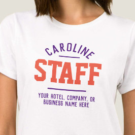 Camiseta para funcionários da hospitalidade