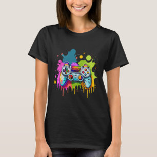 Camiseta Para Gamers Paint Controller Gaming Roupa Video G