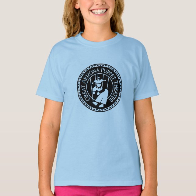 Camiseta para garotas, logotipo grande (Frente)