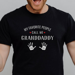 Camiseta Para GrandPai com 2 nomes de Netos Personalizados