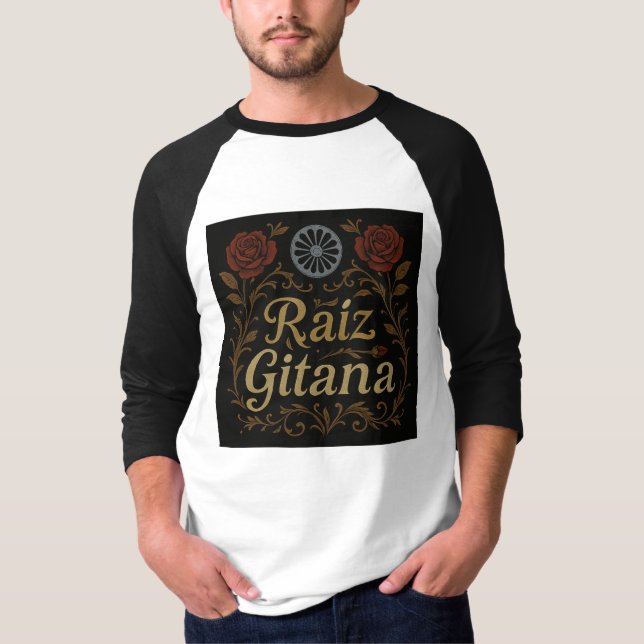 Camiseta para Hombre "Raíz Gitana"  (Frente)