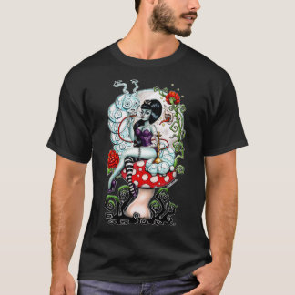 Camiseta Para Homens Alice Na Terra De Zombie - Gato De Sch