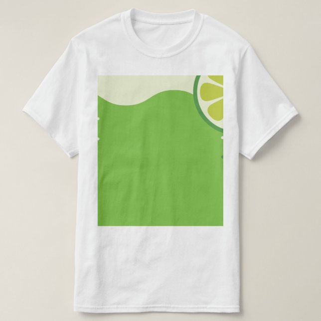 Camiseta para homens coquetel limão (Frente do Design)