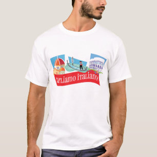 Camiseta para Homens de Parliamo Italiano