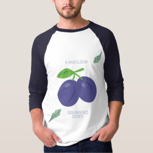 Camiseta Para Homens - Dieta Orgânica De cheio Azul-Berry