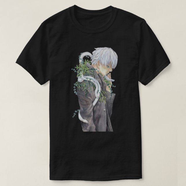 Camiseta Para Homens Mulheres Manga De Mushishi Japonês Ofe (Frente do Design)