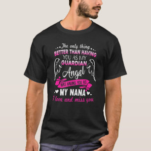 Camiseta Para Homens Perderam Nana, Nana Guardian Angel Em