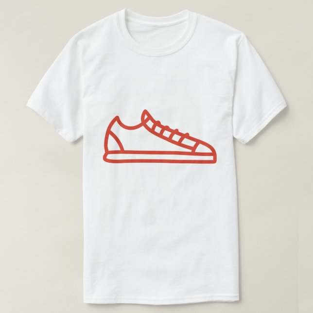 Camiseta para homens sapatos logo  (Frente do Design)