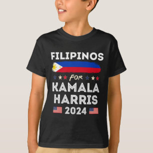 Camiseta Para Kamala Harris 2024 Filipinas Flag Patriotic