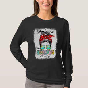 Camiseta Pará Life Schools Out For Summer Messaging Bun Las