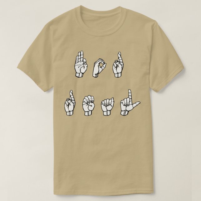 Camiseta PARA Linguagem de Sinal ASL REAL Design 1 (Frente do Design)