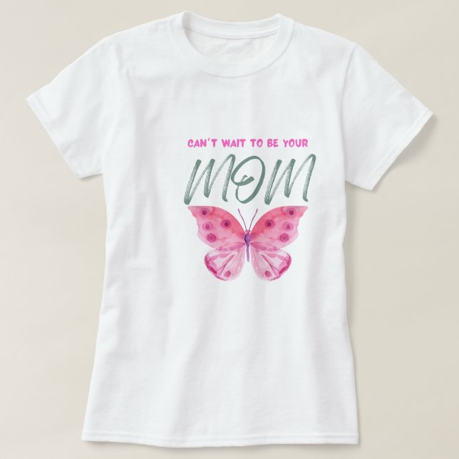 Camiseta para mamão, j'ai hâte d'être toi maman, (Frente do Design)