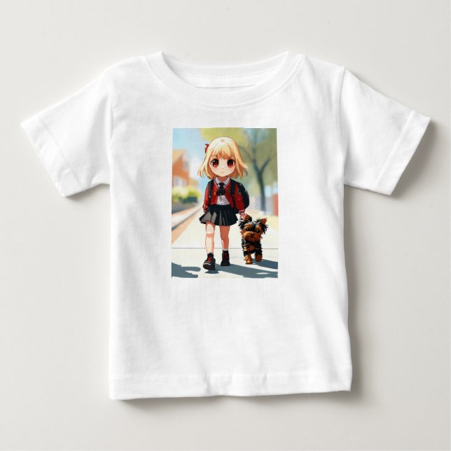 Camiseta para meninas bebês (Frente)
