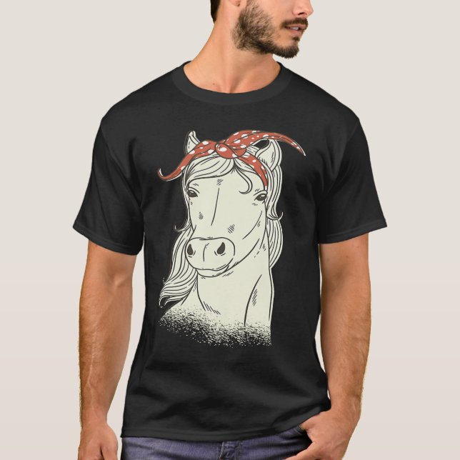 Camiseta para meninas com cavalos (Frente)