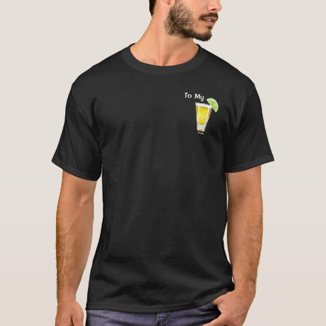 Camiseta Para Meu Bebida de Tequila com Sal e Limão, Conjun (Frente)