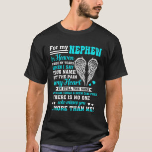 Camiseta Para Meu Sobrinho No Céu Tio e Tia Saudade Memori