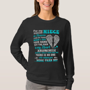 Camiseta Para Minha Sobrinha No Céu Tio e Tia Saudade Memór
