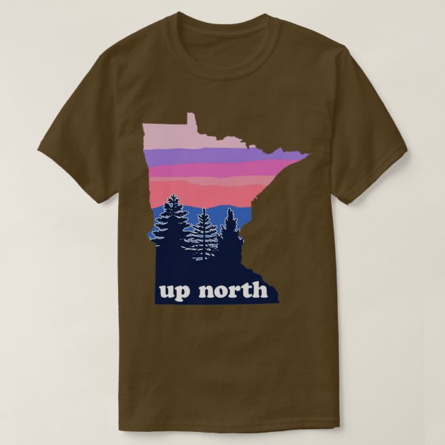 Camiseta Para norte do Minnesota Blush Sunset (Frente do Design)