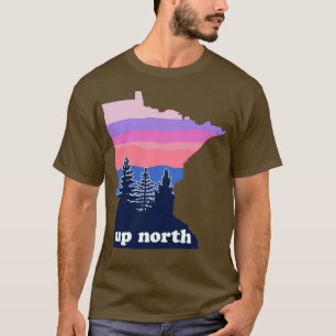 Camiseta Para norte do Minnesota Blush Sunset
