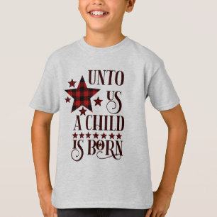 Camiseta Para Nós Uma Criança É Nascer Xadrez De Natal