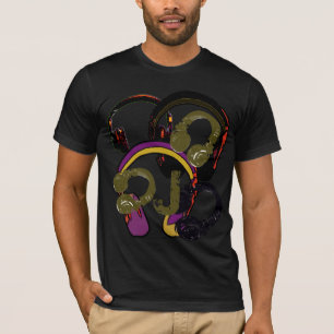 Camiseta para o d.j. . Gráfico de fones de ouvido